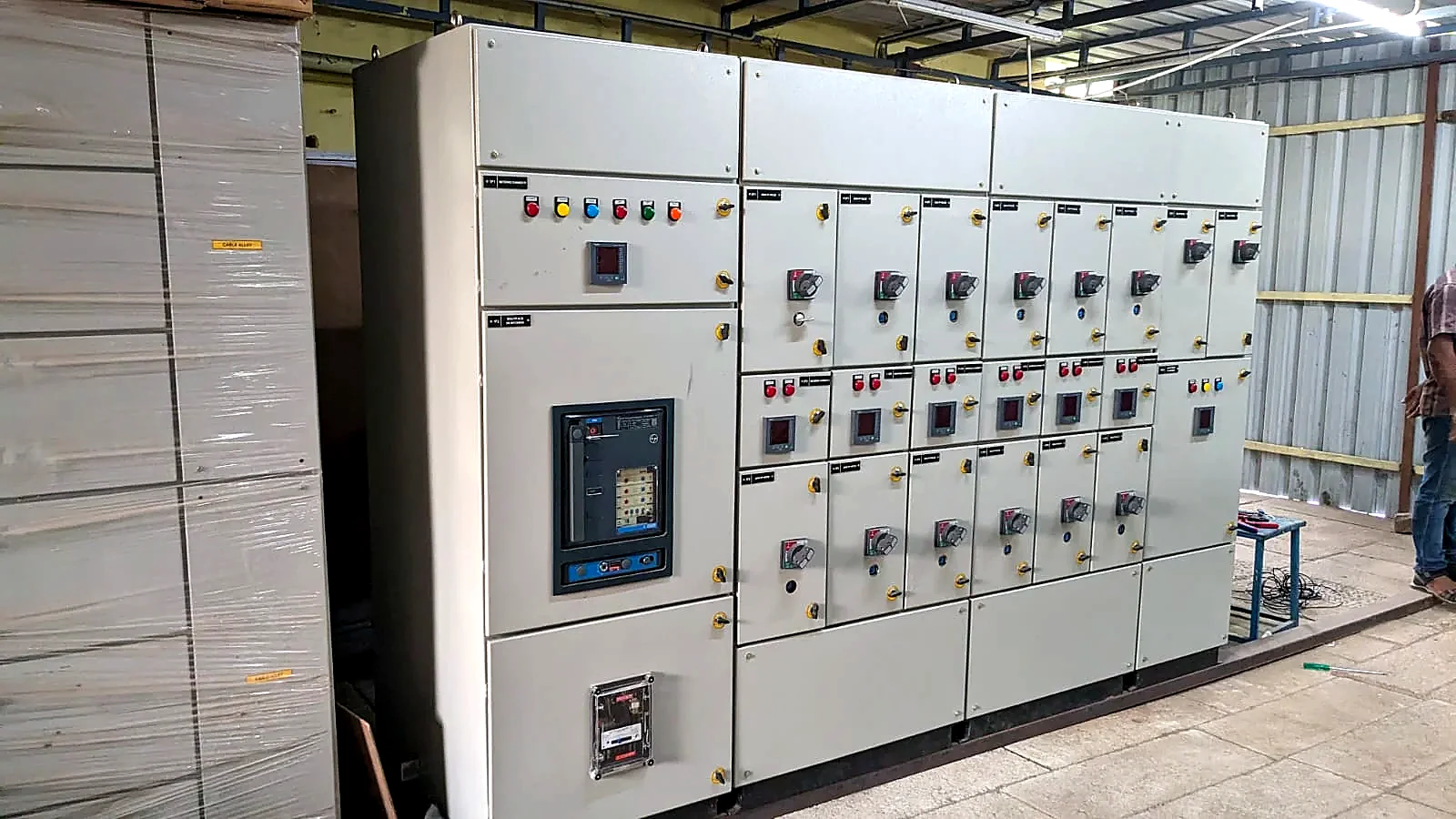 Industrial electrical panel used as practical learning reference