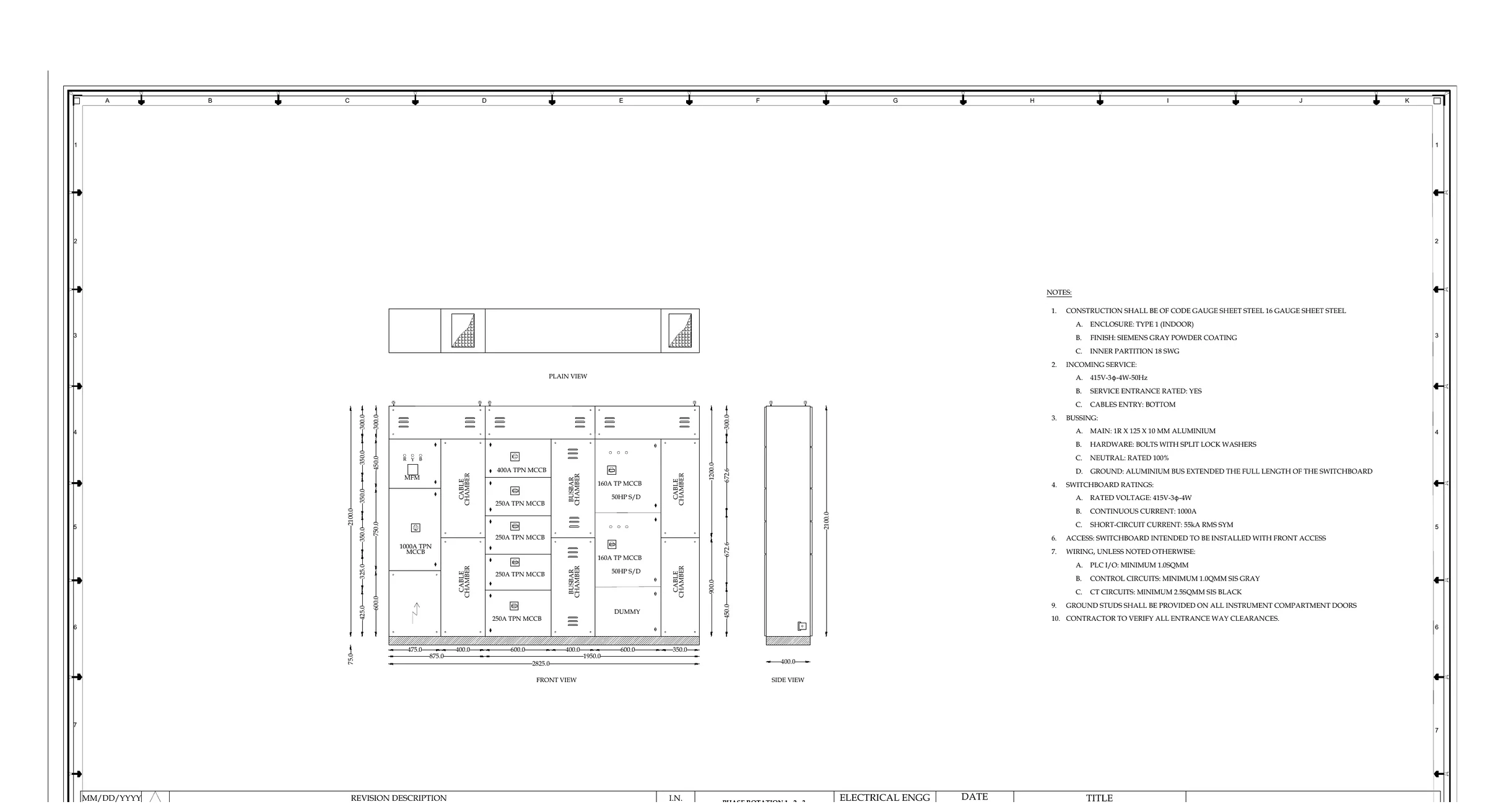 Hari Engineering electrical panel engineering drawing